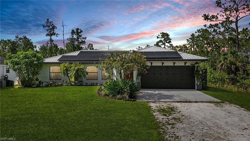 **** Motivated Sellers**** Newly Improved price! Beautifully remodeled 3 bed, 2 bath home on 1.14 acres in the desirable and fast-growing Golden Gate Estates! This 1,386 sqft home features brand-new flooring, a stylishly updated interior, and an open split-bedroom floor plan. Recent upgrades include a new A/C (2024), metal roof (2020), and solar panels for energy efficiency and lower utility costs. Enjoy the peace and space of estate living with a 2-car garage and plenty of room for outdoor projects or future additions. Motivated sellers—don’t miss this incredible opportunity!