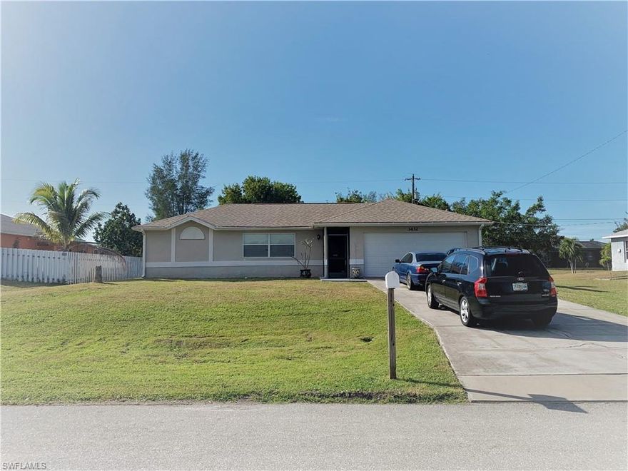 Centrally located 3 bedroom woodframe home in SW Cape Coral. New Roof in 2014. Blank canvas ready to make your own, this home just needs a little cosmetic love. Will be a great investment property or first home.