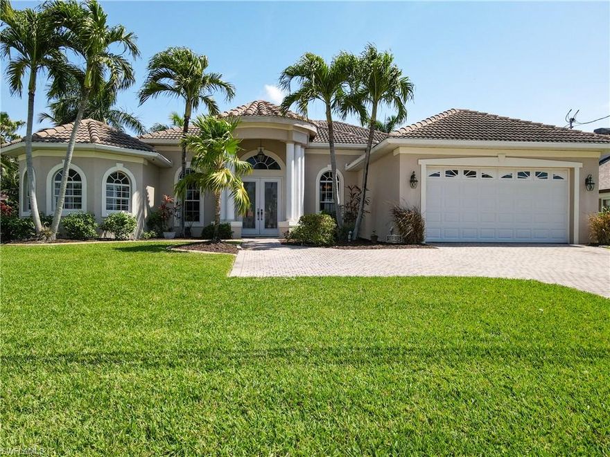 A BOATER'S DREAM home...DIRECT GULF ACCESS, only MINUTES from the river. Owners had the canal dredged so that the depth of water is extra deep to accommodate a sailboat or larger boat.  This is truly an amazing home that offers so much, equipped with technology to control household systems remotely.  The pool and spa have recently been converted to salt water & a brand new heater/chiller for worry free days, just pure enjoyment!  The outdoor shower and private bathroom in the lanai make it convenient for all.  This exquisite home features an open floor plan that is perfect for entertaining friends & family AND is located in one of the most sought-after locations, SW Cape Coral.  Not only is it convenient for boating, fishing, kayaking, or a day at the beach, but just a quick walk or bike ride to Rotary Park (walking path, playground, dog park, nature trails), also to Tarpon Point shops & restaurants.  3 bedroom/2.5 bath and home office is perfect for today's buyers. A list of Improvements, along with additional information regarding this lovely home is available upon request.  A piece of paradise just waiting for you, now is the time, don't wait this home won't last long!