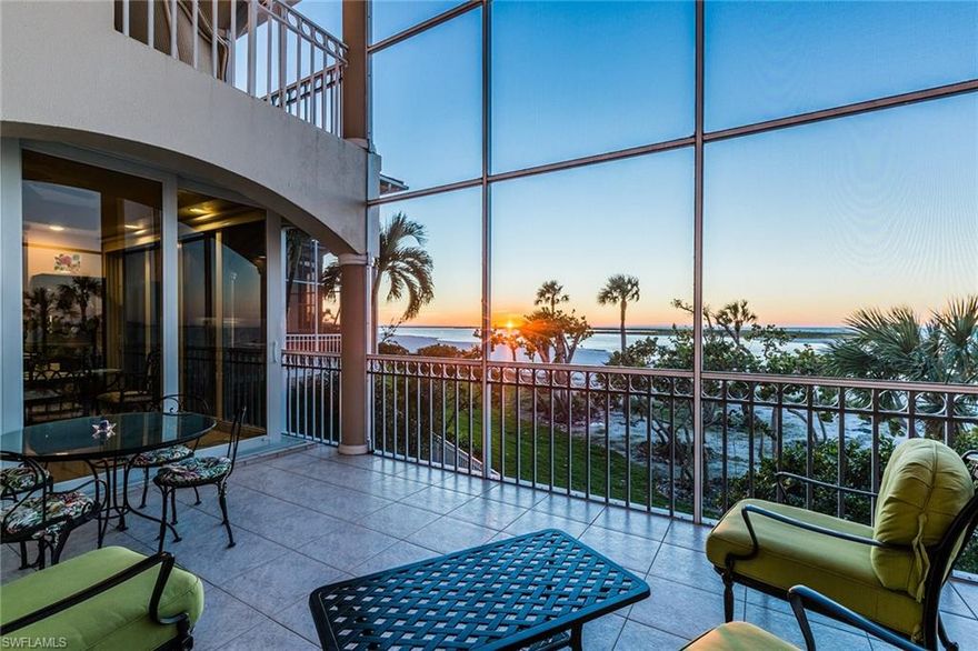 Walk out your door to the beach from this rarely offered villa on the beach which is like having a house on the beach without the upkeep. This is one of six villas directly on the beach with over 5,800 square feet under air. This stunning townhouse with has three levels of breathtaking views of the beach and Gulf. There are soaring ceilings in the great room with incredible beach and Gulf views from the balcony above. This residence features three bedrooms, four-and-a-half baths, a den, great room and family room with a wetbar, a huge master suite and bath, hurricane doors and a lower level party room with air conditioning. The stunning kitchen boasts center island cooktop to watch the sunset while you cook. There are three garage spaces, elevator, marble floors and granite countertops it just doesn't get any better.