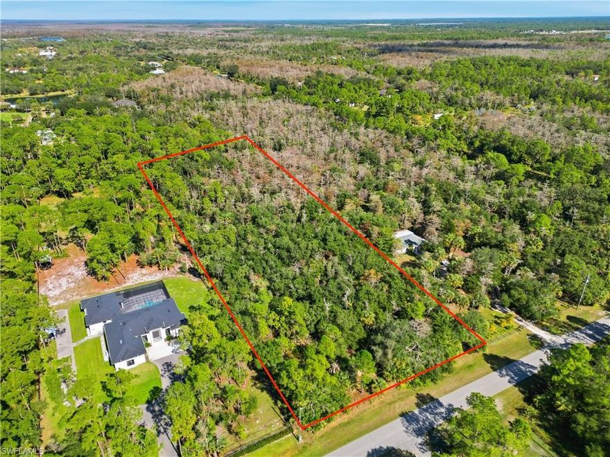 Build you dream estate where convenience resides "close in". Located in Golden Gate Estates near the brand new Winchester Center just off Immokalee. This 2.73 acre lot is a canvas for your dreams or the ideal location for your next spec build. Enjoy proximity to all the conveniences of life: grocery, dining, and more. Zip into town with ease using Immokalee where the best restaurants and lifestyle opportunities await. This lot has a completed Environmental Report available for prospective buyers.
