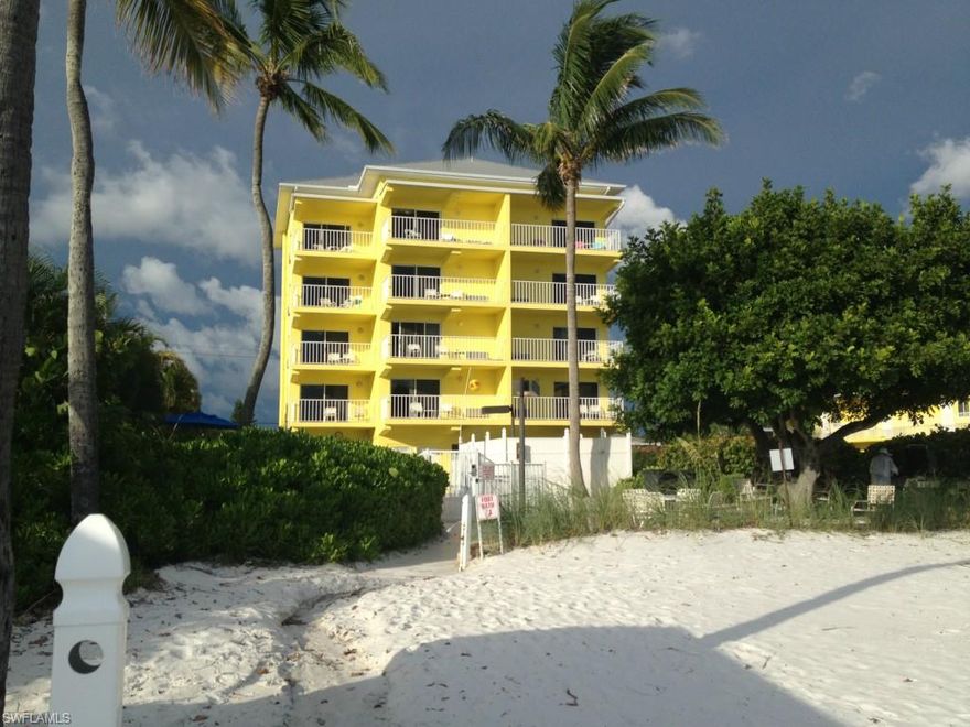 Sandpiper.  Gulf Front Condo on Fort Myers Beach.  On site rental program.  .  This Condo is on
the third floor of the 5 Story Tower at Sandpiper Resort.  Sweeping views from Condo with a Terrace.
2 heated swimming pools, jacuzzi, coffee shop, BBQ/Picnic area, courtyards.    2 queens in the bedroom 
also a sleeper sofa in the living room.  Great location on Fort Myers Beach.   Friendly and helpful Staff.