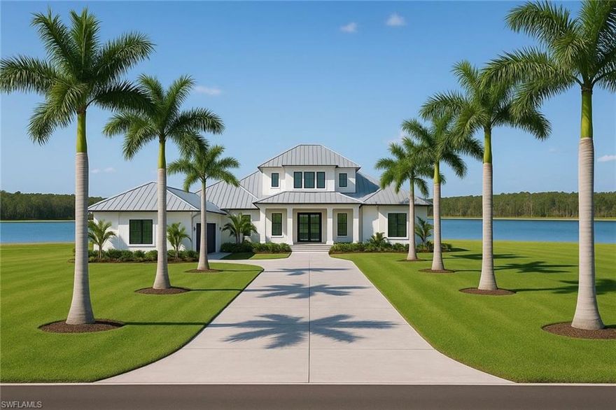 Discover one of the rarest opportunities in Estero—an extraordinary 1.79-ACRE LAKEFRONT HOMESITE located inside the private, gated community of Ultimate Ski Lake. This is the FINAL REMAINING BUILDABLE PARCEL in the neighborhood and the only community of its kind in Southwest Florida featuring a PROFESSIONALLY MAINTAINED, COMPETITION-GRADE SKI LAKE reserved exclusively for residents.

This estate-size property is FULLY ENGINEERED AND READY FOR PERMIT SUBMISSION and includes TWO COMPLETE SETS OF STAMPED ARCHITECTURAL HOUSE PLANS (APPROX. $60,000 VALUE). With NO REQUIRED TIMELINE TO BUILD and NO MAXIMUM HOME SIZE stated in the HOA documents, owners may design a custom residence tailored to their needs—whether a 3,500 sqft single-story layout or a 7,000+ sq ft multi-level estate. The oversized building envelope also allows for RV garages, workshops, hobby spaces, guest casitas, or multigenerational suites, subject to association approval.

The homesite offers DIRECT SKI-LAKE FRONTAGE WITH HIGHLY DESIRABLE SOUTHWEST EXPOSURE, creating stunning golden-hour lighting and exceptional sunset views. Ultimate Ski Lake is a boutique, low-density community of only 13 properties and is surrounded by approximately 96 ACRES OF CONSERVATION LAND, providing privacy, natural beauty, and a tranquil setting that is increasingly difficult to find in Estero.

Residents enjoy access to a COMMUNITY DOCK, a sandy waterfront area, and crystal-clear lake water ideal for water skiing, wakeboarding, tubing, paddleboarding, and kayaking. Several existing homes within the community are VALUED ABOVE $3 MILLION, reinforcing the luxury character and long-term value of the neighborhood.

Located along the rapidly growing East Corkscrew corridor, this property offers convenient proximity to the NEW PUBLIX AT VERDANA VILLAGE (1.5 MILES), the future KINGSTON MASTER-PLANNED DEVELOPMENT (3 MILES), and is approximately 15–20 MINUTES to Miromar Outlets, Gulf Coast Town Center, Hertz Arena, and I-75. SOUTHWEST FLORIDA INTERNATIONAL AIRPORT (RSW) is just 20–25 MINUTES AWAY, and Fort Myers Beach and Bonita Beach are reachable in UNDER AN HOUR.

This offering represents one of Estero’s LAST OPPORTUNITIES TO SECURE A READY-TO-BUILD ACREAGE HOMESITE with both privacy and premium lakefront recreation. A truly exceptional canvas for a luxury custom estate.