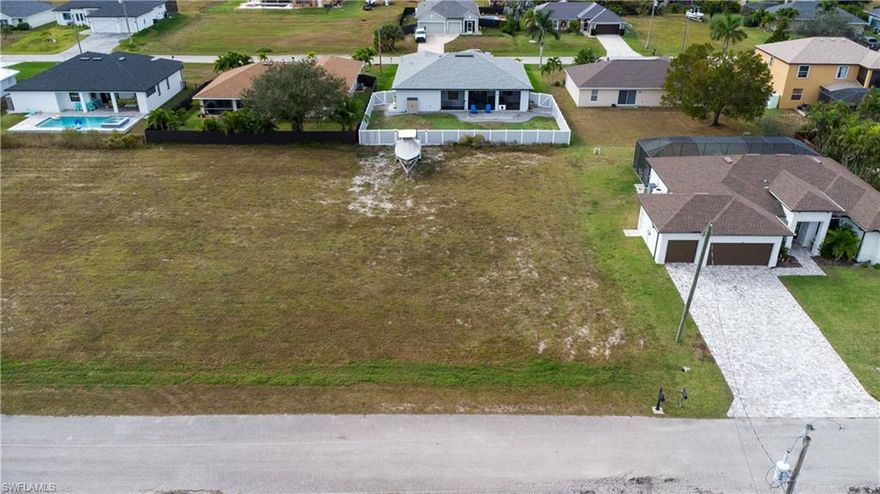 Excellent opportunity to own a residential vacant lot in the rapidly growing Northwest Cape Coral area. This approximately 10,000 sq ft lot is well suited for a single-family home and is surrounded by newer construction and ongoing development, making it ideal for builders, investors, or owner-occupants.

Conveniently located just minutes from Burnt Store Road, offering easy access to shopping, dining, schools, parks, and major roadways.

The property offers a great canvas for a spec or custom build, with paved road access in a quiet residential setting. Strong demand for new construction in the area adds to its long-term appeal.