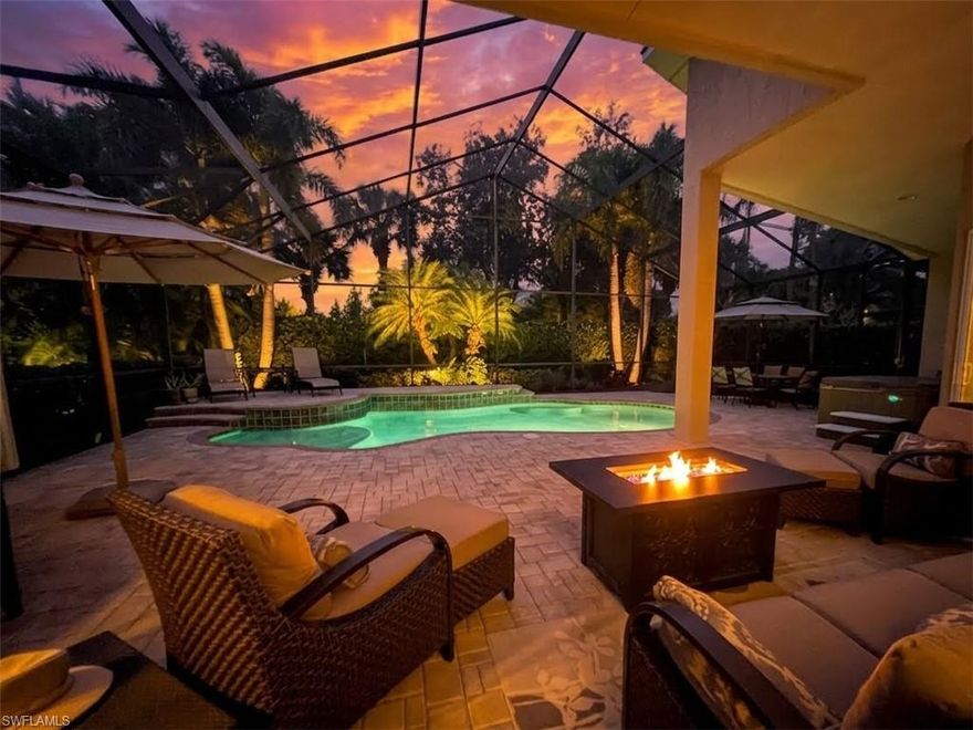 One or more photo(s) has been virtually staged, AI generated or rendered.  Tucked inside Belle Lago, this 3-bedroom, 2-bath pool home delivers a rare combination of privacy, upgrades, and value—all priced to command immediate attention at $639,900.

Set on a lush, private homesite, the outdoor living is where this home truly separates itself. A spacious covered lanai opens to a sparkling private pool, surrounded by mature tropical landscaping that creates a private, secluded retreat—ideal for both relaxing and entertaining without compromise.

Inside, the home offers a clean, functional layout enhanced by thoughtful upgrades where it matters most. The kitchen features updated appliances and flows seamlessly into the main living areas, while recently installed impact windows and doors provide both storm protection and everyday peace of mind. A whole-house generator adds an additional layer of security—something rarely found in this price range.

The flexible third bedroom is currently configured as a home office and includes a custom built-in Murphy bed, allowing the space to easily transition between work and guest accommodations. Additional highlights include a new A/C system, well-maintained interiors, and an epoxy-finished garage that adds both durability and a clean, polished look.

Located just minutes from the private resident gate with golf cart access to Estero Country Club, Belle Lago offers a lifestyle that blends convenience with resort-style amenities—including a clubhouse, fitness center, tennis, pickleball, and more.

--Lifestyle Bonus Opportunity--

Subject to an acceptable offer, the sellers are offering a turnkey lifestyle package—including furnishings, a golf cart, and a Summer Membership to Estero Country Club with unlimited golf and reciprocal privileges from May 1 through October 31. This is a rare opportunity to move in and immediately enjoy the full Southwest Florida lifestyle without the typical upfront costs or wait.

In a market where buyers are watching value closely, this home stands out as one of the most compelling opportunities in Belle Lago—offering the features buyers want, a lifestyle others can’t match, and a price point designed to drive immediate interest.