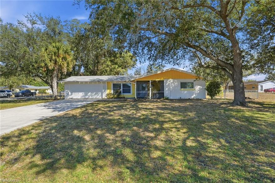Located in desirable Fort Myers Shores, this 3-bedroom, 2-bathroom home sits on a rare, just-under-half-acre lot offering space, privacy, and endless potential. Major updates already in place include a new roof (2021), brand-new hurricane impact windows, and a hurricane impact garage door for added peace of mind. The home has never flooded.

This property presents a fantastic opportunity to personalize and update the interior to match your vision, while enjoying the true value of the land itself. You can update the home, but you can’t recreate the lot—and this one is truly special.

Conveniently located near schools, shopping, dining, and major roadways, this is the perfect setting for a primary residence, investment, or future expansion. Bring your ideas and make this Fort Myers Shores property your own.