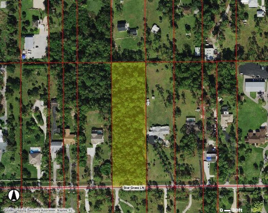 Perfect property, perfect location on Star Grass Ln. West of house at 6053 Star Grass. All pine trees.