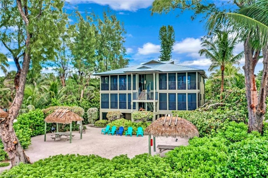 Where the sugar sand beach meets the sparkling waters of the Gulf of Mexico in a splash of salt and serenity rests a quaint boutique resort that has hosted a generation of vacationers looking for the tropics to bring them peace. Set amidst a backdrop of greens, blues and vibrant colors this idyllic resort is as unique as it is charming. Two parcels of land and a former historic Captiva post office combine in a perfect duet of privacy and tranquility. Jensens on the Gulf offers7 units of a studio, 1 bedroom, and 2-bedroom configuration. The Gulf front building features five units; each with screened lanais perfect for enjoying the stunning views of the Gulf and spectacular sunsets. The former post office offers a villa style configuration with each unit enjoying its own private garden area. Tiki huts, grills, laundry facility, and ample parking add to the appeal. Make this property your own family compound, destination retreat, or boutique resort, the options are as endless as the wave.