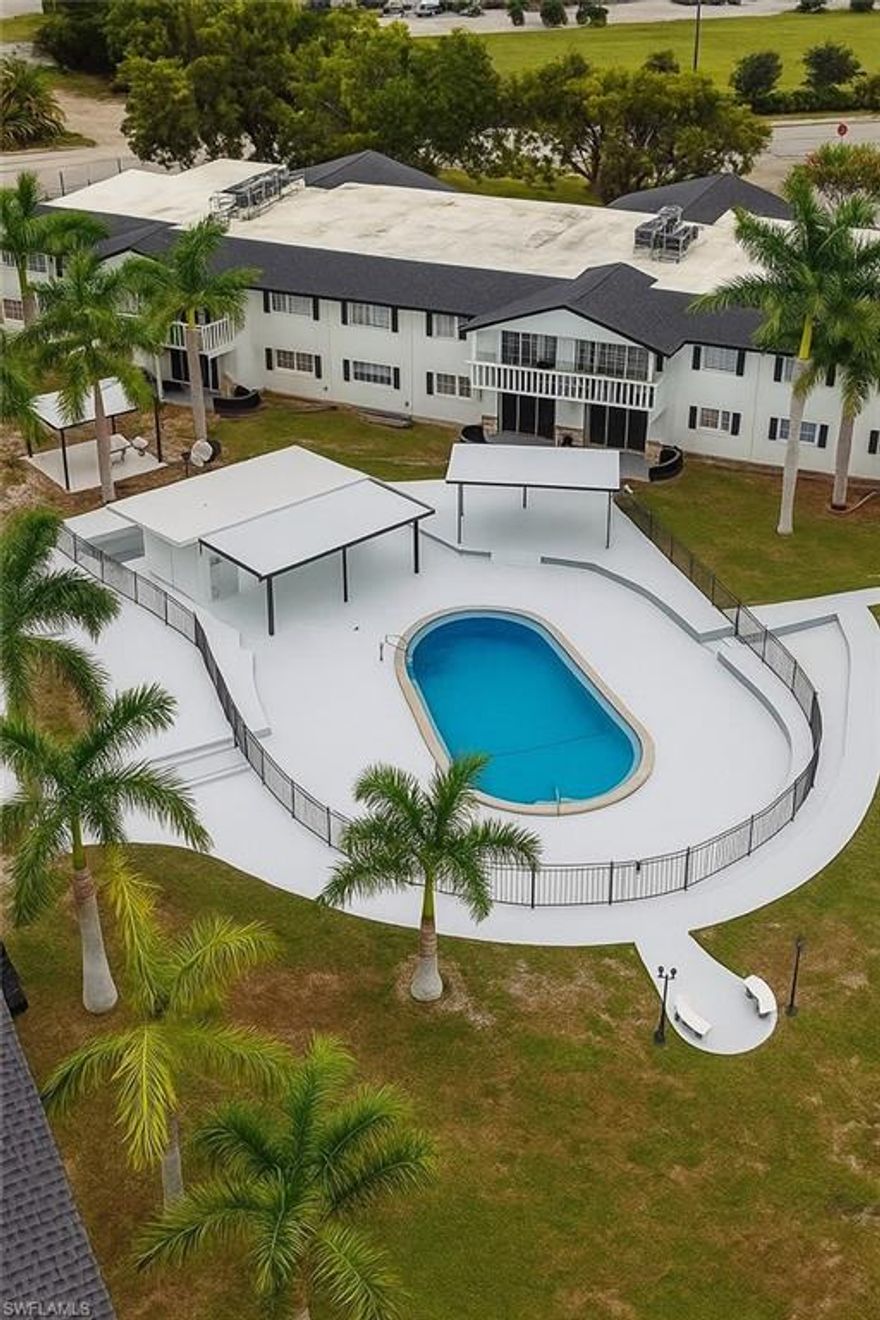 WATER INCLUDED! This charming 2-bedroom, 1-bath third-floor condo is the perfect Florida retreat.
Ideally located in Fort Myers, the property offers convenient access to Fort Myers Elementary School, Edison Park Creative and Expressive Arts School, and Fort Myers High School. Just steps away, you'll find Winkler Park — perfect for outdoor enjoyment. NEW ROOF. 
Everyday conveniences are just minutes away, including Publix Super Markets and ALDI. Enjoy nearby dining options such as Trattoria Da Vinci for Italian cuisine or fresh seafood at Fish Tale Grill, along with many other local favorites. 

Located in Windsor West, the community offers amenities including a pool, gym, library, on-site laundry facilities and more. 
Major renovations are currently underway throughout the complex. Some photos reflect the future vision of Windsor West once improvements are completed — including the pool, upgraded common areas, a third-floor bar, gym, and more.
This is an excellent opportunity to buy before renovations are completed and property values rise.