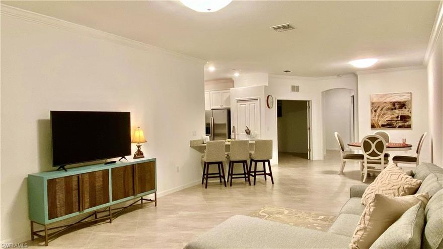 ** 3 BEDROOM IN ORANGE BLOSSOM RANCH ** FURNISHED ANNUAL NEW CONSTRUCTION **ANNUAL 12 MONTH UNIT -- This beautiful NEW CONSTRUCTION with lake view furnished villa features 2154 square feet with high ceilings, 1 bedroom with King mattress, 2nd bedroom unfurnished PERFECT for a nursery or child's room, a third bedroom with an office desk, 2 full bathrooms, 2 car garage. Plenty of natural light from the screened-in lanai. Orange Blossom Ranch is located in the fast growing area of Naples near schools, shopping centers, restaurants and has amazing lifestyle amenities including 2 Resort Pools, 2 Spas, 2 Basketball courts, 2 Tennis courts, 2 Playgrounds, Bocce court, Splash Pad, Social Clubhouse, Fitness Center and more!l Come live in luxury! Small pet may be considered upon HOA approval. Very nice community!

** TENANTS PAY FIRST, LAST AND SECURITY DEPOSIT UPON MOVE IN **

*Pool & Lawn care included in rental rate*