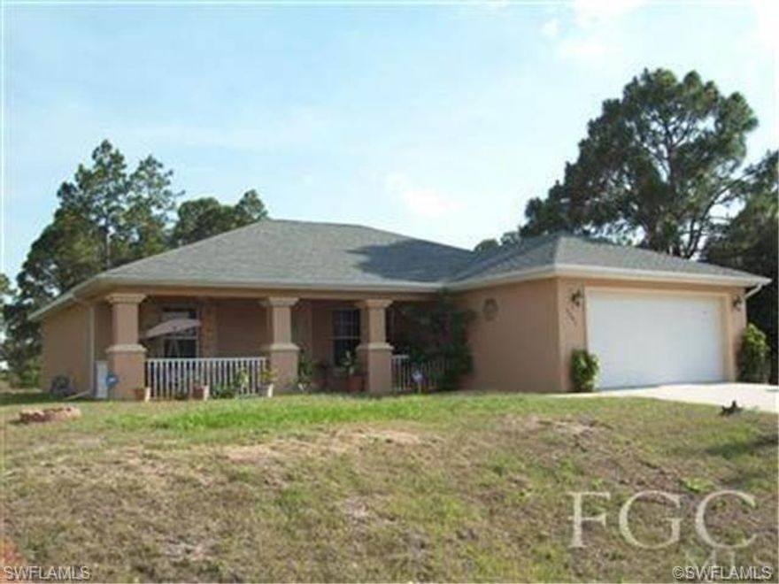 Well kept 3 bedroom 2 bath home with nice covered patio in front and under truss screened lanai in back.  Home features tile floors in main living area, 2 car garage, quite dead end street.  Good location in Lehigh Acres, close to everything.  Tenant in place is long term tenant and would like to stay, but can leave with 60 day notice.