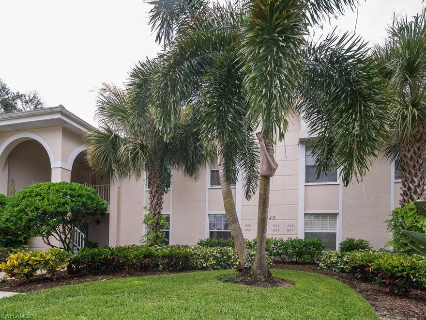 Great investment opportunity or the perfect home to escape those cold winters up north! Amazing view of the lake, golf course and preserves, as you enjoy the fresh air on the screened in lanai. This 3 Bedroom/ 2 Bathroom unit has been well maintained with lots of updates including kitchen with stainless steel appliances, tile and wood flooring through out, and freshly painted! This unit is move in ready, it comes fully equipped with a security system (small monthly fee)! You are just steps away from the beautiful community pool or a short 5 miles drive from the beautiful white sand beaches of Naples! You are also walking distance from the golf course and County Club. The unit comes equipped with manual hurricane shutters.