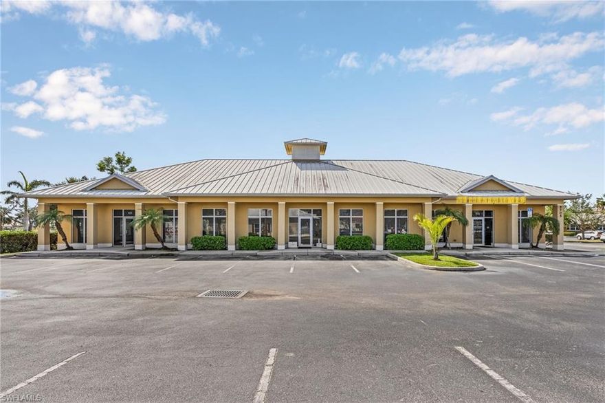 Freestanding commercial building 6k/SF +/- . Half built out as a medical office and half is currently grey shell space.  Established office park proximal to HealthPark Medical Center. Professional hub in one of the fastest growing commercial corridors. Visibility on both Commerce Center Ct and Bass Road. Access all of Ft. Myers via Summerlin Road, North and South. Superior location for all medical and professional businesses.