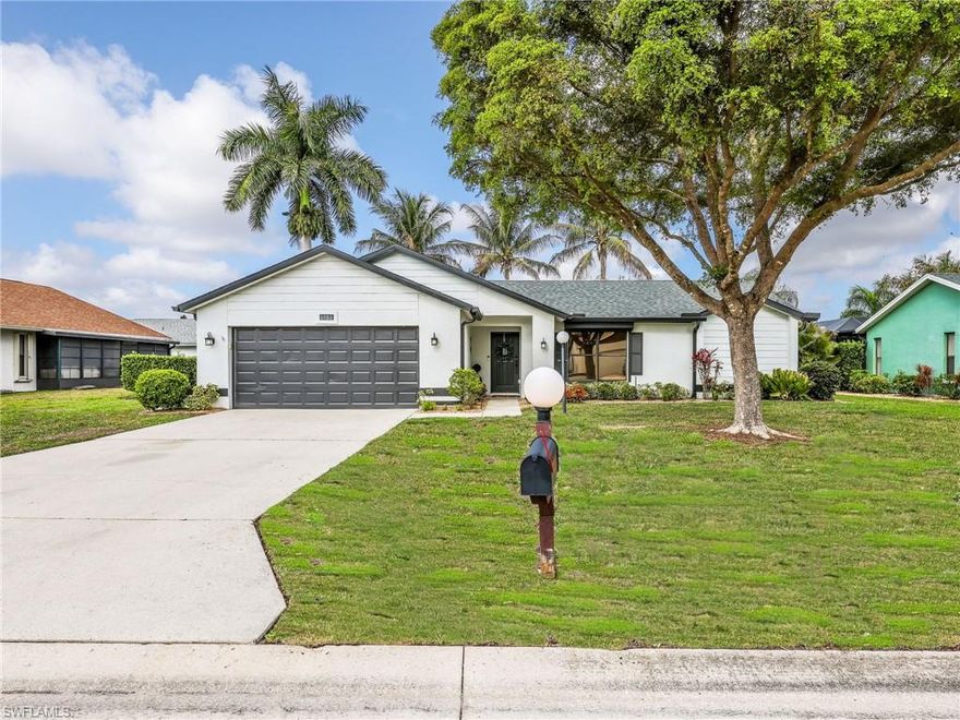 Welcome to your slice of Florida paradise! This beautifully updated 3-bedroom, 2-bath home is nestled in a desirable low-HOA community and perfectly positioned on a tranquil lake, offering breathtaking sunset views right from your backyard.

Step inside to find elegant hardwood flooring throughout and a thoughtfully updated interior. The renovated bathrooms feature modern finishes, including newly installed sliding glass shower doors, while upgraded closets with custom wood shelving provide both style and functionality. Plantation shutters add a timeless touch of charm and privacy throughout the home.

This property has been meticulously maintained with major upgrades already completed for peace of mind, including a new roof and gutters (2023), full interior and exterior paint (2023), a new electrical panel with generator plug-in (2023), a brand-new A/C system (2022), and a new hot water heater (2025).

Enjoy resort-style living with exceptional community amenities, including a clubhouse, newly renovated fitness center, two sparkling pools, pickleball courts, tennis courts, bocce ball courts, and a basketball court—all with a low HOA.

Convenience is key with this prime location—just 3.5 miles to I-75 and 2.5 miles to US-41, making commuting a breeze. You’re only minutes from the stunning Gulf beaches and surrounded by fantastic shopping and dining options, including a Whole Foods right at the entrance of the community.

Don’t miss this opportunity to own a move-in ready lakefront home that truly has it all—comfort, style, and an unbeatable location.