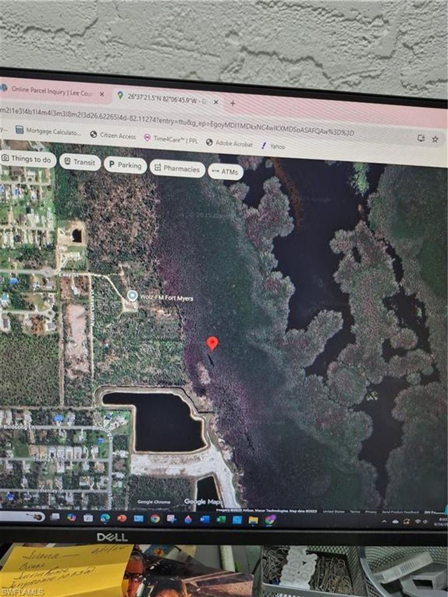 Residential lot  19 acres, (10 acres  and 9 Acres of mangrove) the property has city and well water, electric service, septic tank, and a abandoned house and  the conditions are not know by seller. The buyer and buyer's agent  have verify  all information in the Lee County Office.