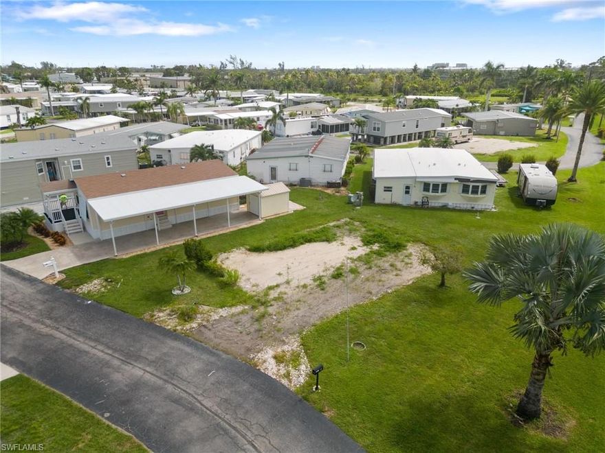 Welcome to the perfect piece of paradise! This corner lot is ready for your dream mobile home and offers an unbeatable location in a 55+ community. Enjoy being close to amazing beaches, restaurants, and shopping while also having all that Sanibel and Captiva islands have to offer. Plus, you'll enjoy the great amenities this community has like a clubhouse, bocce ball court, swimming pool, pavilions for outdoor gatherings, horseshoes pit,
shuffleboard court and library with billiard room. So don't wait - come see it today before it's gone!