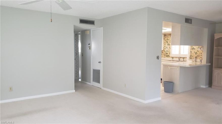 Welcome to your winter perfect retreat or primary residence in Royal Bay Villas! This light and bright, freshly painted, 1st floor, 2 bedroom, 2 bath condo is located in the Royal Harbor area near Downtown Naples and 5th Avenue South where you can enjoy all that Naples has to offer. Bike or walk to Tin City, Bayfront, Celebration Park, The Botanical Gardens or Naples Bay Resort in just minutes for shopping, dining, nightlife and spectacular sunsets. This home features large bedrooms, in unit laundry, a storage area and a huge lanai with pocket sliders overlooking the lush tranquil tropical landscaping. It’s just steps from the pool and the tennis and pickle ball courts for your daily exercise and poolside social gatherings. Allowed to rent 90-day min 2 times a year. Just no annual rentals for new owners for the first two years! Don’t miss out on this opportunity to have your own slice of paradise! Upgrades include newer windows throughout, AC replaced 2017 and hot water heater 2016.