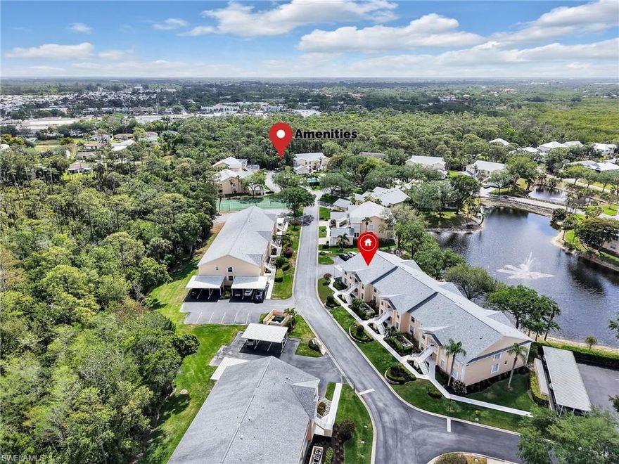 MASSIVE $45,000 PRICE IMPROVEMENT! THE SELLERS ARE READY TO DEAL AND WILL CONSIDER ALL REASONABLE OFFERS! This fantastically priced, first-floor, lake-front, end-unit condominium with a beautifully updated kitchen and new flooring, is located west of US 41 in North Naples—less than 3 miles from beautiful white-sand beaches and close to an abundance of shopping, dining, and entertainment venues. With almost 1400 square feet, this charming home will make an excellent year-round residence, part-time retreat, and/or an income-producing rental property. Amenities include a community pool, tennis and pickleball. Optional membership is available at Tarpon Cove Beach & Racquet Club (tarponcoveclub.com) and is a bike ride or 3-minute car ride away!