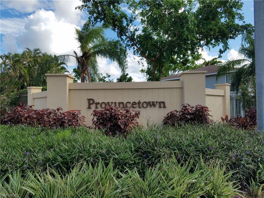 This Provincetown Townhome  is Located in a Gated Community in South Fort Myers Close to Shopping, Restaurants, Barbara B Mann Performing Arts & Florida Southwestern Arena. Easy Access to Southwest International Airport, Downtown Fort Myers, Cape Coral, Fort Myers Beach and Sanibel Beaches. This 2 Bedroom 1.5 Bath has a Screened Lanai. Condo is Partially Furnished.  Provincetown Offers 2 Heated Pools, Tennis, & Shuffleboard Courts. Low Maintenance Fees. A/C Replaced in 2014. Great Condo for 1st Time Home Buyers or if You are Looking for an Affordable Retirement Condo. Bring Offers Get Quick Answers!!!! Be Sure to Watch the Virtual Tour!!!