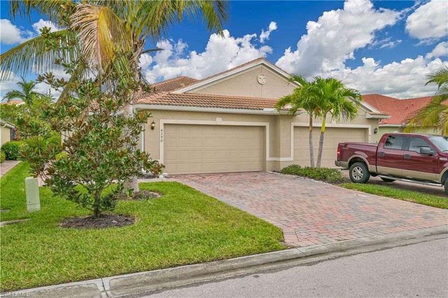This spacious and thoughtfully designed attached villa offers over 1,500 square feet of comfortable Florida living, featuring 2 bedrooms, 2 full baths, a versatile den, a convenient inside laundry room, and a 2 car garage. The open floor plan creates a bright and welcoming atmosphere, perfect for both everyday living and entertaining. The kitchen is a standout with granite countertops, a stylish backsplash, stainless-steel appliances, and abundant cabinetry for all your storage needs. Throughout the main living areas you’ll find tile flooring, while the bedrooms feature attractive luxury vinyl flooring—providing durability, style, and easy maintenance with no carpet to worry about. No Flood Insurance Required! Located in the gated community of Lindsford, this home offers an unbeatable central Fort Myers location near the historic Downtown River District and convenient access to everything Southwest Florida has to offer. You’re just minutes from I-75, RSW International Airport, and approximately 20 minutes to multiple world-class beaches, shopping, dining, and entertainment. Lindsford residents enjoy an impressive array of upscale amenities, including a beach-entry resort-style saltwater pool and spa, fitness center, clubhouse, community room, bocce courts, fishing pier, and scenic walking and biking trails. Even better, the HOA fees are among the lowest in Fort Myers and include lawn maintenance—making for truly low-maintenance living. Don’t miss the opportunity to own this move-in ready villa in one of Fort Myers’ most convenient and amenity-rich communities.