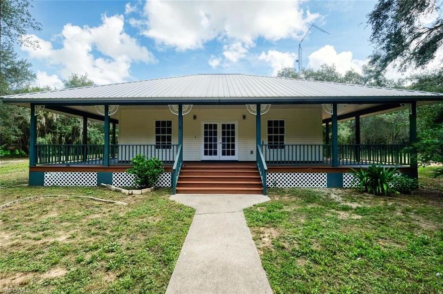 Motivated seller!!! Great opportunity to buy a single-family home with the privacy of a large stylish modern farmhouse. This property is all fenced in and sits on 5 acres which makes a great option if you are looking for this type of home in the area. This house is also perfect if you would like to have lots of land/room for pets, toys, and/or also great for weekend getaways in the country with your family. The inside of the house was recently painted, new laminate floors were installed and a new metal roof (replaced in 2015). It also features 2478 square feet under a/c with a LARGE family room, 3 bedrooms, 2 1/2 baths, and an open den which can also be great for a home office. Additionally, there is a great deck almost surrounding the whole house which is perfect to set up different areas to sit and relax while enjoying your property. It is close to main roads, several schools, and grocery stores from LaBelle which makes it a key location. The opportunities are truly unlimited with this type of rare-to-find gem. This is a must-see if you are interested in a beautiful farmhouse with lots of land and opportunities to make it your own. Do not wait and schedule your showing today.