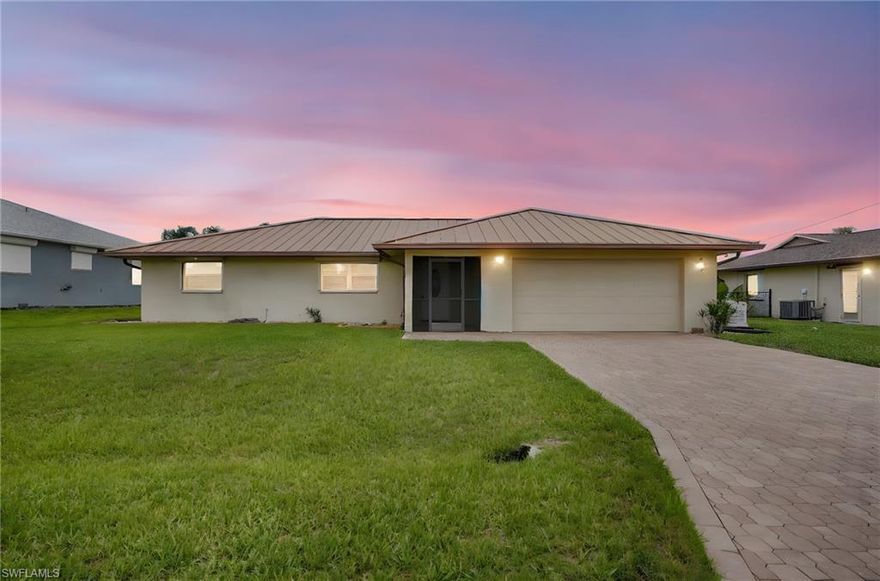 Stunning gently renovated residence located in the sought-after San Carlos Park neighborhood of Fort Myers, Florida. This spacious 3-bedroom, 2-bathroom home offers 1454 square feet of beautifully updated living space, perfectly blending modern comfort with an unbeatable location. With its rare combination of location and direct golf course views, this home stands out, making it a truly unique find.
Built in 1979, this home sits on an 8,624-square-foot lot and features a two-car garage, with the added bonus of no HOA fees. Inside, the property boasts a freshly painted interior. The spacious kitchen is a chef’s dream, complete with sleek stainless steel microwave plus oven and a clean, modern design. The open-concept layout creates a bright and airy feel, ideal for everyday living or entertaining guests. The home has a newer steel roof, whole house generator and new impact windows with storm shutters as an added benefit.

The spacious master bedroom serves as a peaceful retreat, featuring a walk-in closet and an en-suite bathroom for added privacy. 

Whether you're taking in the scenic views of the golf course, or preparing meals in your upgraded kitchen, this home offers a lifestyle of comfort and leisure. Don’t miss your opportunity to own this exceptional property.
