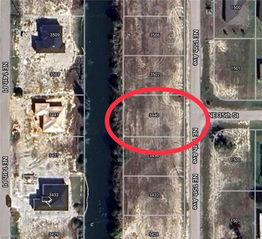Prime Freshwater Canal Building Site in Cape Coral with stunning Florida SUNSET VIEWS! Discover the perfect location for your dream home in NE Cape Coral, Florida. This PRIME FRESHWATER CANAL BUILDING SITE offers you endless hours of fun, making it an ideal spot for water enthusiasts. Located on the scenic Linda Canal, you'll enjoy endless opportunities for canoeing, kayaking, fishing, and boating right from your backyard. One of the most appealing features of this lot is its desirable western rear exposure, providing stunning sunset views and plenty of sunshine for your home and future swimming pool. PLUS this lot has an extra five feet of water frontage than a standard Cape Coral lot giving you a little more buffer from your neighbor and room for that 3 car garage. Nestled in a growing area of MANY BRAND NEW HOMES, this property is situated on a quiet street, offering peaceful and serene surroundings for you and your family. Convenience is key with this location. You’re just minutes away from the expanding Pine Island corridor and the Del Prado extension where you’ll find a variety of shopping, dining, banking and more. Practical benefits include no need for flood insurance, as the property is out of the special flood hazard area, saving you extra costs and providing peace of mind. Plus much more affordable property taxes on a freshwater canal, than saltwater! Living here means enjoying 365 days of sunshine and palm trees, with no snow shoveling ever. This is how SW Florida should be enjoyed! Enjoy a day of kayaking peacefully through the canals and freshwater lakes. No where else in the world can you live like this for such an affordable price than what Cape Coral has to offer. Over 400 miles of canals to play in, but only 25% of them take you to the Gulf of Mexico and to the world! Several salt water boat launches will extend your travels to Pine Island, Boca Grande Pass, Cayo Costa or Charlotte Harbor. Cabbage Key is always a fun boat ride too, where you can enjoy a burger and beer while out on the water. The salt water fishing in and around Matlacha Pass and Charlotte Harbor is world renowned for Tarpon, Redfish and Snook. You’ve done your homework and you KNOW all the reasons Cape Coral has been chosen as a TOP DESTINATION in the country for waterfront living, affordability, quality of life and safest cities to live! There’s no better time to build your dream home in Cape Coral. Call today and take the first step toward enjoying all that this waterfront community has to offer.