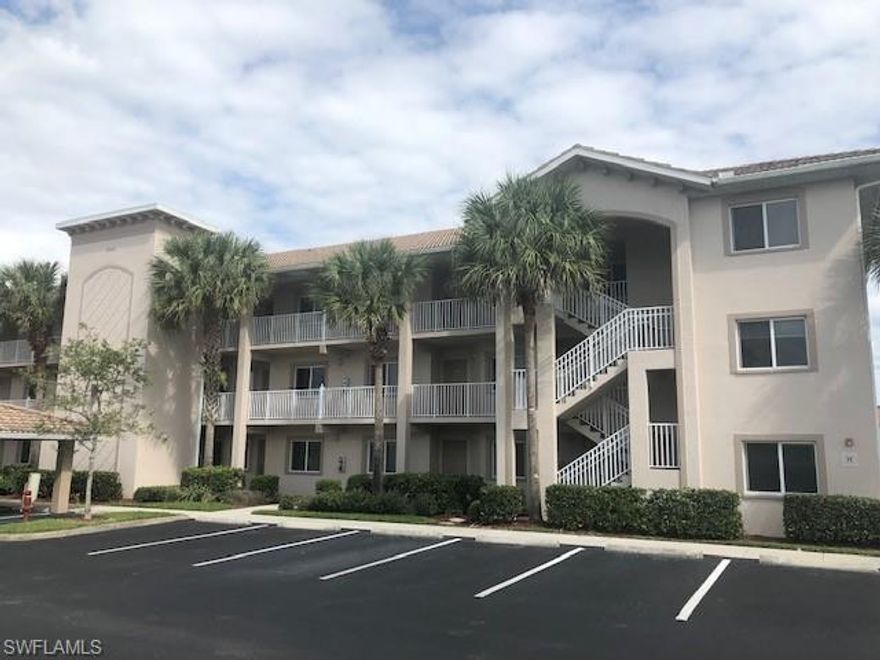 Wow - what a spectacular view!  Enjoy the fabulous lake view of TWO fountains from this second floor condo!  This 2 bedroom, 2 bath condo is open and spacious and has been very well maintained!  Other features include stainless steel appliances, upgraded master bath, newer dryer, spacious rooms and large walk in closet in the master bedroom!  Blue Heron offers low community fees and is conveniently located to restaurants, shopping, 75 and is a short drive to Naples' white sand beaches!  This home is tenant occupied until May 31 and offers a great opportunity for rental income.