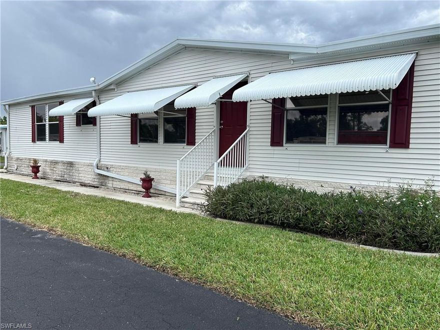 Newer well-maintained 3-bedroom home in highly sought after Lake Arrowhead Mobile Village where you own the land, not in a flood zone and the monthly maintenance fee remains low.  New roof in 2023 following IAN and ac is only a couple years old. All interior walls, trim, ceiling and doors freshly painted.  Extra large Lania.  Lake Arrowhead has many events, games, parties and dances.  You might enjoy fishing on the lake, shuffleboard, darts or just relaxing by the pool.  Must see.