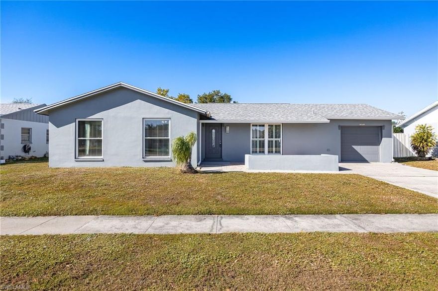 This beautifully updated three-bedroom, two-bath pool home is located in a wonderful neighborhood close to schools and shopping. The meticulously maintained home features tile flooring throughout, new granite countertops, and newer kitchen appliances. Major updates include a shingle roof (2018), impact windows and sliders (2014), insulated garage door with opener (2020), hot water heater (2021), HVAC system (2023), and a new pool liner (2025). The fully fenced backyard offers privacy fencing and a spacious pool area with double sliders and custom curtains for added privacy. The primary bathroom has been renovated with a new shower, vanity, vanity top, mirror, and lighting, while the guest bathroom includes an updated pedestal sink and soaking tub. An inside laundry room with new washer and dryer completes this move-in-ready home. Grocery and shopping is only minutes away!
