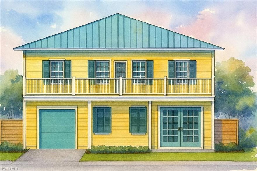 Cleared Lot with Luxury Home Plans in Bonita Springs Redevelopment Zone

This is your chance to secure a prime parcel in the heart of Bonita Springs’ vibrant redevelopment district. The lot is cleared and ready to build, complete with architectural plans for a raised Florida-style home offering over 3,600 sq. ft. of living space. Designed with expansive balconies and luxury outdoor living areas, the home blends modern comfort with timeless coastal style.

Unlike most lots on the market, this property comes with plans already reviewed by zoning and permitting officials—giving you a head start on development and peace of mind in the building process. The location is unmatched, with Riverside Park, schools, restaurants, and the Old 41 entertainment district just steps away. Bonita Beach and major shopping centers are only a short drive, while Southwest Florida International Airport is a quick 20-minute commute. With no HOA restrictions, you’ll enjoy complete flexibility to build your way. Positioned west of I-75 in a safe inland location, the property offers convenience without sacrificing peace of mind.

Whether you’re looking to create your Florida dream home or invest in a high-demand area, this unique opportunity combines premium land with pre-reviewed design plans—a rare find in Bonita Springs. Don’t miss your chance to be part of the city’s exciting growth.