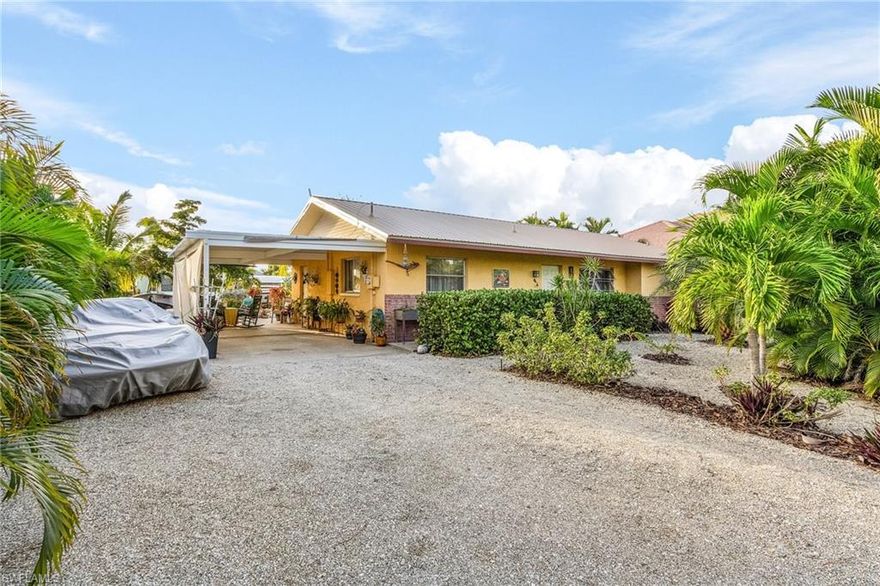 Charming waterfront CBS Home in Desirable St. Jude Harbors – Direct Gulf Access!
Located at the end of a quiet, dead-end road in St. Jude Harbors and directly across from the protected St. James Creek Preserve, this renovated 2-bedroom, 2-bath split floor plan home offers privacy, boating access, and island charm.
Set on a wide 100-foot canal with quick, direct access to Pine Island Sound and the Gulf, the property features 2 docks, an 8,000-lb aluminum boat lift (2019), and a reinforced shoreline with pilings and rip-rap across the entire waterfront. Open water, beaches, and exceptional fishing are just minutes away.
Inside, enjoy a Florida room for added living space, luxury vinyl plank flooring throughout, and a newly updated kitchen with appliances (2023). Additional improvements include new vanities, interior paint and trim (2023), a metal roof and added insulation (2021), AC (2019), and an engineered carport (2021). Maintenance-free landscaping and a waterfront pergola provide the perfect setting for relaxing and taking in the sunset views.
Tastefully furnished and offered turnkey with strong seasonal rental history. Seller will consider reasonable financing for qualified buyers.
Start living the Island lifestyle today!