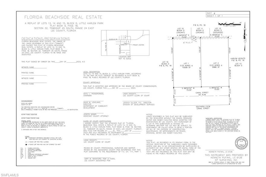 Wow ! What an opportunity to own income producing properties ! This duplex lot is in a prime location - close to beach & close to town , add in the redevelopment and new construction in the area and you have a winning recipe for success ! The adjacent lot next door is also available , put the 2 together and build 2 duplexes for a total of 4 units and now you've really got some income . That situation can also qualify you for an E-2 visa ! There's plenty of opportunity to be had here whether you build a duplex or a single family home you'll find success , what will you do ?