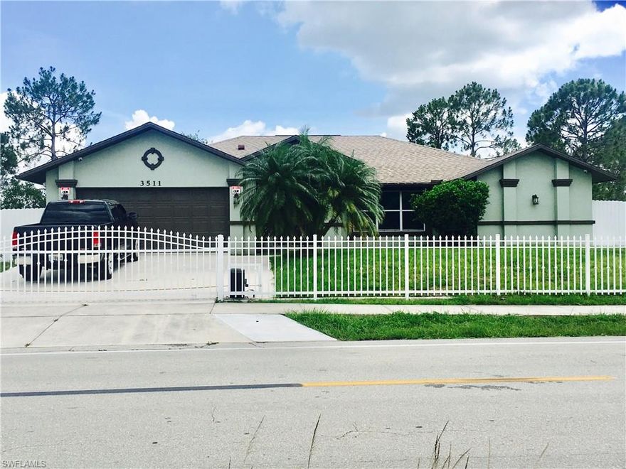 BEAUTIFULLY RENOVATED!!  3/2/2 HOME.  This home will impress your pickiest buyer.  Renovated kitchen with granite counter top with stainless steel appliances.  Both bathroom have been renovated Led  lights thru out.  Bluetooth Surround sound through out the entire home as well as video camera alarm system. Impact glass windows and french doors through out the entire home.  As well as impact glass front doors.  This is a must see to appreciate all the details in the home.  Both 1/4 lots on the side of the home  belong to the seller and are also for sale.