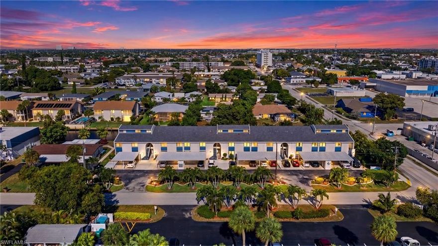 Amazing UPDATED WATERFRONT CONDO located in South Cape Coral neighborhood on a Gulf Access canal! Convenient FIRST FLOOR. 
Spectacular WESTERN sunset canal views right out your Family Room / Lanai …  Only minutes away to open waters of the Gulf of America. Boat Slips can be Leased thru the HOA (as available). NEW Kitchen Appliance Package.  NEW Coastal Style Cabinetry throughout with Quartz Counters & Vanities. NEW CARPORT & Storage Unit. Lanai is covered and Screened.  NEW Water Heater 2025. Shutters on Patio Doors. All Assessments Paid. OVERSIZED Master  Bedroom Suite: Walk-in Closet, Updated  Vanity, Walk-In Glass, and Private Water Closet. Second Bedroom: Split Bedroom with Bath – Functions as a Ensuite: Walk-in Closet, Updated Vanity, Tub Shower Combo with Tile Surround; LAUNDRY: Washer & Dryer included & located in the home.  Just a few blocks away is the new Bimini Basin Project and the Bimini Basin Wast Project planned for new development.  Walk to City events throughout the year: Veterans Day Parade, Red White & BOOM, Music & Arts Fest, Trunk or Treat and MORE.  Walk to Adli (opening soon) and specialty Retail & local Dining. Perfect for Seasonal or Year Round!  No previous flooding at this home. FLOOD INSURANCE included in the HOA Dues.