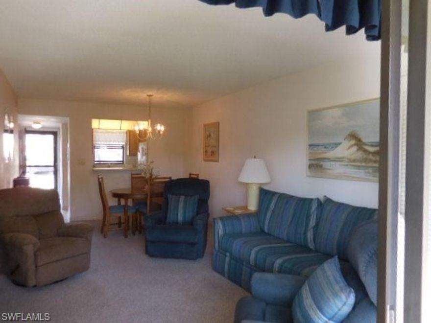 37-102 Easy Breezy Naples Living   A favorite location in Fairways Par Four and an easy access first floor. Only a few steps to pool and clubhouse. Smile and wave to  your friends and neighbors as they  walk by on the private circular road.  Just steps to the clubhouse and pool where you will readily meet and make new friends. Or just relax with a cool drink on your private screened lanai.  This is a great chance to live in "The PARS"   Low condo fees ($256 per month) include water, sewer, cable, trash removal and the pool, clubhouse, and all the amenities. Pickle ball , bocce, dinners, dances, hot dog days and more. Furnished and ready for you.  All appliances included.  Walk in closet in the master bedroom.  Close to 1-75, 30 minutes from Ft Myers (RSW) airport and nine miles to downtown OLD Naples where you can go to see and be seen.  Known as the Rodeo Dr of the East fabulous Fifth Ave is only minutes away