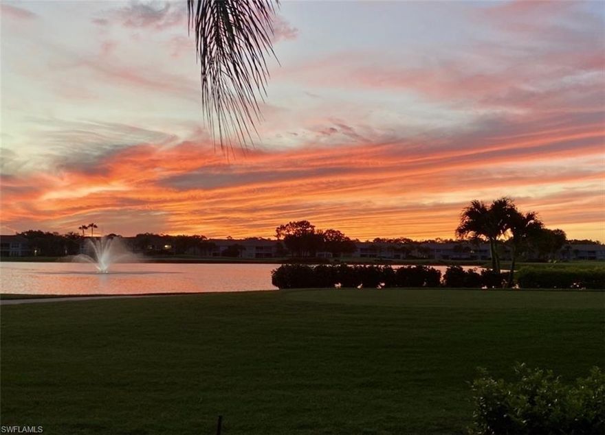 Rarely available Sabal Cove attached villa with the best views in Spring Run with a picture frame lanai overlooking the first hole and lake while you relax by your private pool.Spring Run is a bundled golf community with an 18 hole championship course that is meticulously maintained.This is a three bedroom two bath villa with a two car garage with your own private pool. This is a very active community with not only a championship golf course but also clubhouse dining, bocce, pickleball, tennis, resort style pool, fitness center and more. Optional membership in The Commons Club with private beach club and health and lifestyle center.This unit has had many recent upgrades including newer air conditioner and water heater and is conveniently located within walking distance to urgent care doctors offices and Coconut Point Mall and just a short drive to the airport.Also on the hospital electric grid so it never loses power and has never had any flooding.Come see why this community always gets rave reviews.