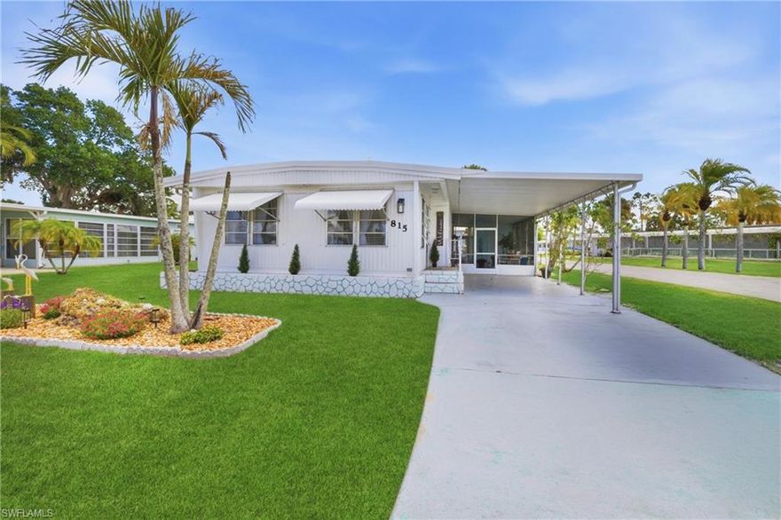 BEAUTIFULLY FURNISHED AND DECORATED--AND IT'S ALL INCLUDED!!! Two-beds, two-baths, front sun room, side screened lanai, corner lot, and recent upgrades make this a great choice for your home in the sunshine state. Upgrades include a 2024 roof, 2024 HVAC system, electrical panel inspected and repaired 2025, 2025 hot water heater installation, and an attractive new back door. Seller had a recent 4-point inspection which is available for review. The primary ensuite is stunning as is the guest bedroom.  The all-included lovely furnishings and decor are beautifully arranged, and you'll enjoy viewing the eye-catching and interesting spaces throughout the home.  

You own the land in 55+ Forest Park with low HOA fees of $122/month. Forest Park is a nice community with friendly neighbors, activities, dances, holiday parties, shuffleboard, swimming pool, and other amenities. Located close to shopping, restaurants, major roadways, and lively downtown Fort Myers, you'll love living the Florida lifestyle in Forest Park.