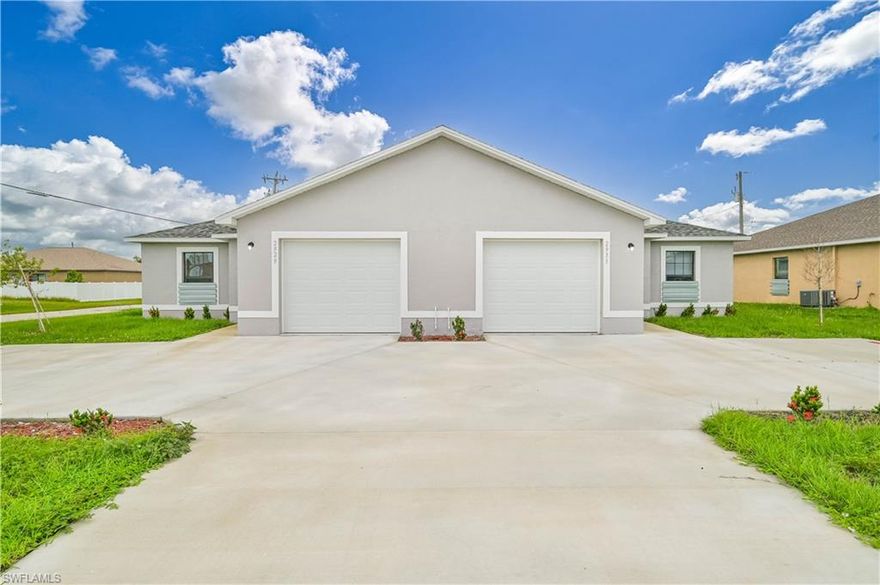 HomeQwest Realty Group is excited to introduce a remarkable rental opportunity with this brand-new investment property for sale. This 6-bedroom, 4-bathroom, 2-car garage duplex offers a luxurious living experience. All bedrooms are elegantly tiled, and the kitchen is adorned with white shaker cabinets, granite countertops, and top-of-the-line stainless steel appliances. The property also includes a convenient irrigation system, along with city water and sewer. Situated in an extremely desirable location, residents will enjoy easy access to the best shopping, dining, and entertainment in the area. Cape Coral's 39 parks and recreation centers provide an abundance of outdoor activities, and the city's public boat ramps and world-renowned beaches cater to water enthusiasts. Don't miss this exceptional rental opportunity that encapsulates the ultimate in Florida living - schedule a viewing today!