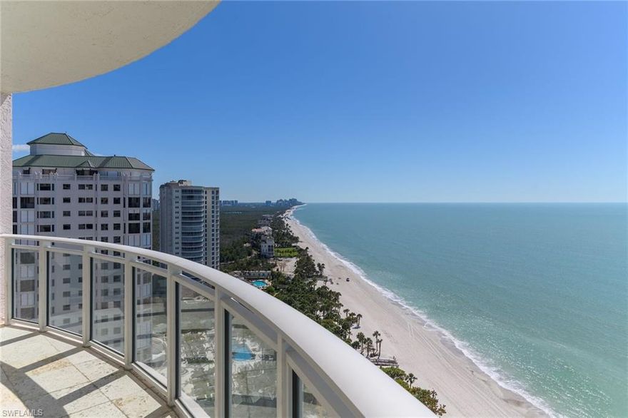 RARELY available, 20th floor, “04” stack corner residence in Brighton at Bay Colony with spectacular gulf front views! Brighton’s unique glass railed open-air 60’ lanai showcase endless 180° views of shimmering Gulf waters visible from living areas. This beautiful home in the sky is just one floor below penthouse level, offering 9'ceiling heights throughout, rather than 8'4" found on all other Brighton floor levels. This residence also includes two dedicated parking spaces and storage locker. Private poolside cabana is available for sale separately. Brighton has recently completed a sophisticated common area renovation and amenity upgrades which include a lobby, social room with catering kitchen, fitness center, updated elevators and a new roof. The front entrance and pool deck refurbishment underway is scheduled for completion by April 2026.
Brighton residents can relax in the lap of luxury and enjoy the pleasure of both Bay Colony and Pelican Bay’s many Membership privileges: 2½ miles of beach to call your own, private beachfront dining clubs, attended beach services, 3 tennis centers, world-class fitness, life-long learning, and miles of biking and walking paths. Milestone Inspections and a new Structural Integrity Reserve Study have been completed, offering peace of mind for years to come.

FOR COMMUTERS:

Distance to I-75:  Approximately 7 miles to I-75 exits.  
Distance to Naples Airport (APF):  Approximately 10.5 miles to the Naples airport.   
Distance to Southwest FL International Airport (RSW):  Approximately 27 to 29 miles to RSW.