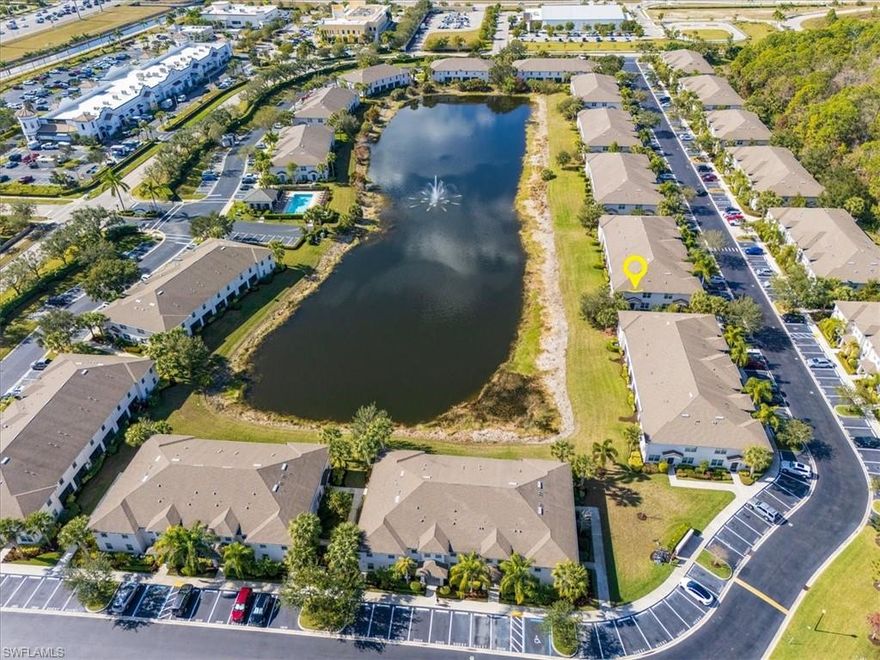Beautiful lake view. 3 Bedrooms/2.5 Bathrooms townhome located in North Naples neighborhood @ The Vistas at Heritage Bay! Upgraded kitchen with quartz countertops and new stainless steel Samsung appliances. Home's interior is freshly painted with neutral color. All flooring is tile (downstairs) or wood laminate (stairs & upstairs) .. NO carpet!! The building's roof was replaced in 2018 and there are hurricane shutters for storm protection. The neighborhood offers an electric entrance gate, community pool and extremely low fees. This neighborhood is situated near great shopping/dining/entertainment (including the soon to be completed Founder's Square) and is located in an A+ school district!