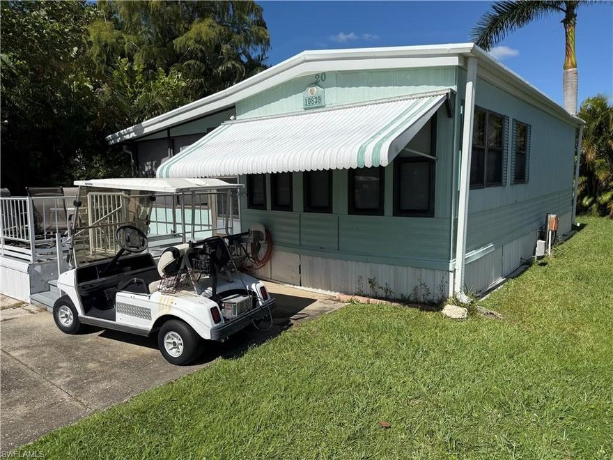 PET CIRCLE - AVAILABILITY - MOTIVATED SELLER! Discover your new home in the vibrant 55+ community of Corkscrew Woodlands, perfectly situated in sunny Estero, Florida. This delightful manufactured home offers the ideal blend of a relaxed lifestyle and endless activities. This home is a true gem for pet owners, located in a sought-after, pet-friendly circle where your furry friend can enjoy the Florida sunshine with you. You'll love the peaceful setting in an outer circle location, providing a quiet retreat while being just steps away from the community's fantastic amenities. Traveling is a breeze with quick and easy access to I-75, and you'll be just minutes from a wide array of shopping, dining, and medical offices. Step inside this charming home to find a bright and inviting space. The 1-bedroom, 1-bathroom layout features a spacious living area filled with natural light, creating a warm and welcoming atmosphere. The home is well-maintained and ready for you to move right in, with recent updates including newer carpeting and a brand-new water heater installed in 2024. For your convenience, the home also includes a washer and dryer and a dishwasher. You can relax and enjoy the Florida breeze from your choice of a front or back porch, and the walk-in shower adds to the comfort and accessibility. Corkscrew Woodlands is known for its social atmosphere and incredible amenities. You'll have no shortage of ways to connect and stay active with features like a sparkling pool, pickleball courts, bocce ball, and a beautiful butterfly garden. The community also hosts a lively social calendar, ensuring there's always something fun happening. This home is partially furnished, giving you a head start on your new life. Don't miss this opportunity to start making your own memories in this wonderful community.