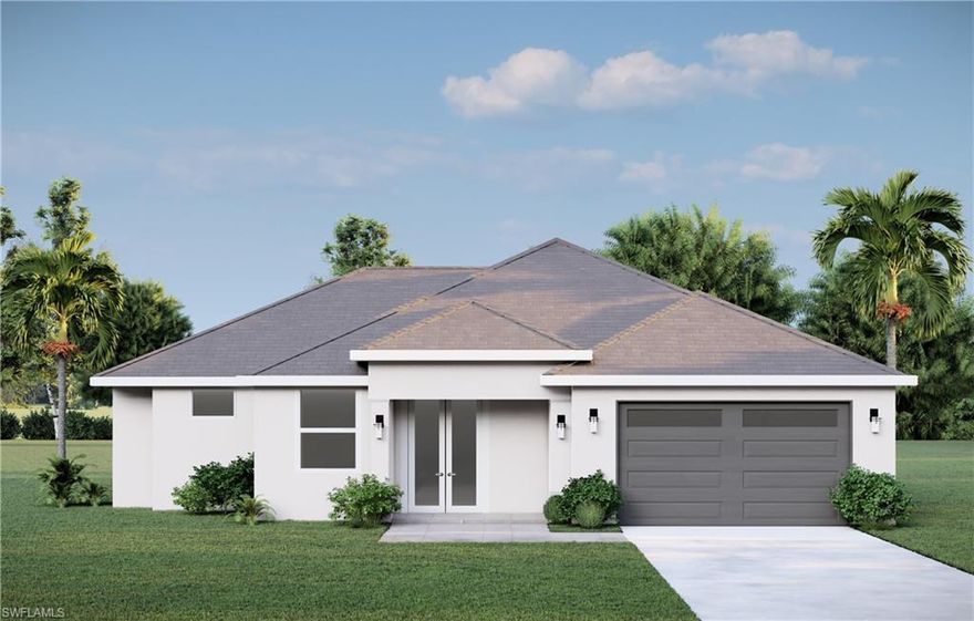 Beautiful brand new construction! Location Location Location! Near Gunnery Rd, Lee Blvd, RSW Airport, shopping centers, restaurants, and schools. 3 Bedrooms + Den / 2.5 Bathroom / 2 car garage home. Open floor plan with split bedrooms. Stainless steel appliances, granite countertops, soft close shaker cabinets, sprinkler system, and impact windows all throughout. Spacious Master bedroom has two walk in closets and bathroom includes dual sinks, modern tub and separate shower. Don't miss this great opportunity to own your new construction in SWFL!