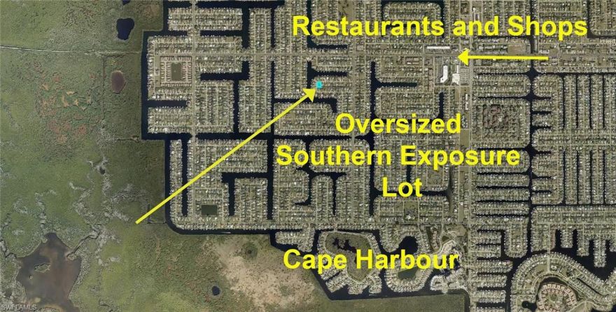 LOCATION! LOCATION! LOCATION!
Build your dream home or secure a smart investment with this prime Southern Exposure oversized corner lot in one of the most desirable SW Cape Coral locations, south of Cape Coral Parkway.

This cleared, ready-to-build lot is surrounded by beautiful homes, including million-dollar properties, and is located less than one mile from the Chabad Center, 239 Prime Steakhouse, and Camelot Isle Shopping Plaza, offering exceptional convenience for dining, shopping, and everyday needs—including Publix and Walgreens.

Step right outside your door and enjoy miles of bicycle and pedestrian paths, ideal for an active lifestyle. Outdoor enthusiasts will also love nearby Rotary Park, the Rose Garden boardwalk, and scenic nature trails. Just minutes away are top-rated restaurants and waterfront dining such as Rumrunners and Lobster Lady, along with Tarpon Point Marina and Cape Harbour.

 Southern Exposure
 Oversized Corner Lot
 All Assessments PAID (City Water & Sewer)
 Cleared & Ready to Build
 One of the Least Expensive Southern Exposure Corner Lots in This Area

Ideal to build now or hold for future appreciation—you truly can’t go wrong with this location.

HURRY—opportunities like this in SW Cape Coral do not last!