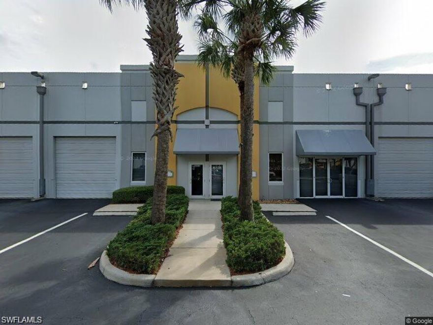 This Flex-Space Condo is located in the heart of Gateway minutes to the Southwest Florida International Airport and I-75.  This unit has an air-conditioned office with impact hurricane windows.  It has a 10' x 12' door with interior warehouse ceiling height of 18'.  There is lots of well-lit parking with low HOA fees if $1,745.06 quarterly.  Just bring your equipment and you're ready for business.  This won't last long.