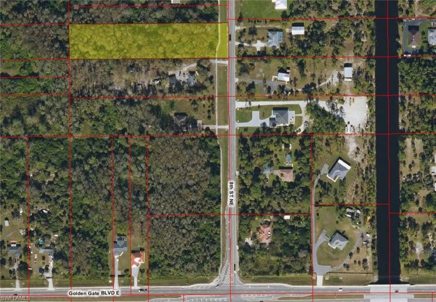 Great location to build a home on 8th St NE that has almost no empty lots left. Straight cut to Publix and new facilities at Neighborhood Shoppes at Orangetree, great schools, regional parks, Vanderbilt Rd and so much more. No HOA, no restrictions. Do not miss your chance to build a dream home in one of the best areas of the Estates. The lot is mostly wetland, so will require an ERP and mitigation, hence the price. DEP report attached to the listing.