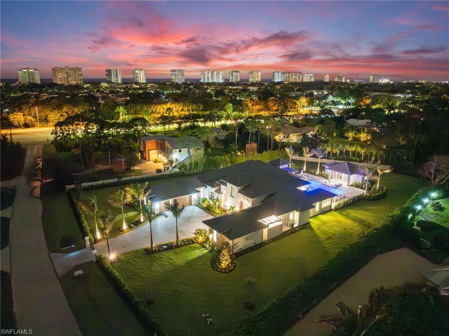 Welcome to 39 Cajeput Drive, a perfect blend of sophistication and tranquility, modern elegance and timeless design. Luxurious new construction estate home is now move in ready with no waiting! Meticulously crafted by JDMG Architecture, Cobia Construction and interior design by R&Co Designs. A grand entryway welcomes you into a sprawling open floor plan, adorned with exquisite finishes and an abundance of natural light. The gourmet kitchen, a culinary masterpiece, showcases top-of-the-line SubZero and Wolf appliances, bespoke cabinetry and a generous island. Being delivered FULLY FURNISHED, encompassing 10,092 total sq ft (6,962 under air). 5 en-suite bedrooms in the main home, with additional detached en-suite GUEST HOUSE with kitchenette; 8 baths in-all. Dedicated Study, Dining Room, Bar/Wine area, Family Room, Grand Room, Butlers Pantry, 5 car garage, and so much more! Retreat to the opulent primary suite, featuring a spa-inspired bath, outdoor shower/water feature and a spacious sitting area. Meticulous attention to detail, equipped with Crestron smart tech and built to the highest quality and code. Step outside to an oasis of relaxation and entertainment: resort-style pool, sunken fire pit/seating area, expansive patio & summer kitchen. This home is an absolute masterpiece that must been seen in person to fully appreciate.