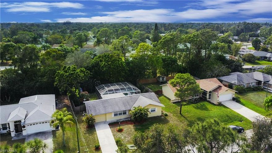 San Carlos Park Pool Homes are in Hot Demand & this 2 Bed plus Den, 2 Bath Home w/1,406 sqft living is a real charmer.  Outside you will find a fenced yard offering True Privacy, a Large Pool w/a Spill over Fountain, an expansive Pool Deck with multiple areas to layout & even room for an outdoor dining space, an updated Screened Pool Cage, a Brick Paver Patio Area & a Storage Shed.  Step inside this meticulously clean home & find updated Tile Floors thru out the Main Living w/ sealed Grout & Carpet in the 2 Beds, Updated Interior Paint, Updated Fans w/Light Kits & Updated Light Fixtures.  There is a  spacious Living Room, which has great Natural Light, a Dining Room with room to seat 4, a Well-Maintained Open Kitchen with Plenty of Cabinet Space, a Bar Top Area & a Pass thru Window into the Den.  The Den itself has Sliders out to the Pool, a Door out to the Brick Paver Patio & is a great space to entertain your guests.  Both Beds are good sizes with ample Closet Space, the Master Bath has a walk-in Tiled Shower with Updated Shower Door & the Guest Bath has a Large Counter Space & a Retro Tiled Shower.  Location is ideal off Sanibel Blvd on the well maintained Cypress Dr S.