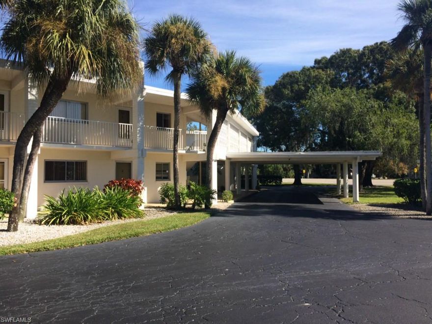 Rare 2 bedroom condo in Golf View. This unit is move in ready with a great view overlooking Pool and Golf Course. Kitchen has upgraded glass backsplash and also has a glass top stove. Interior has laminate wood flooring and carpeted bedrooms, bathroom has been updated with new shower and vanity. This is a 55+ community however can be occupied by under 55 year old residents with main occupant being 55 or older. Priced for quick sale show today!!