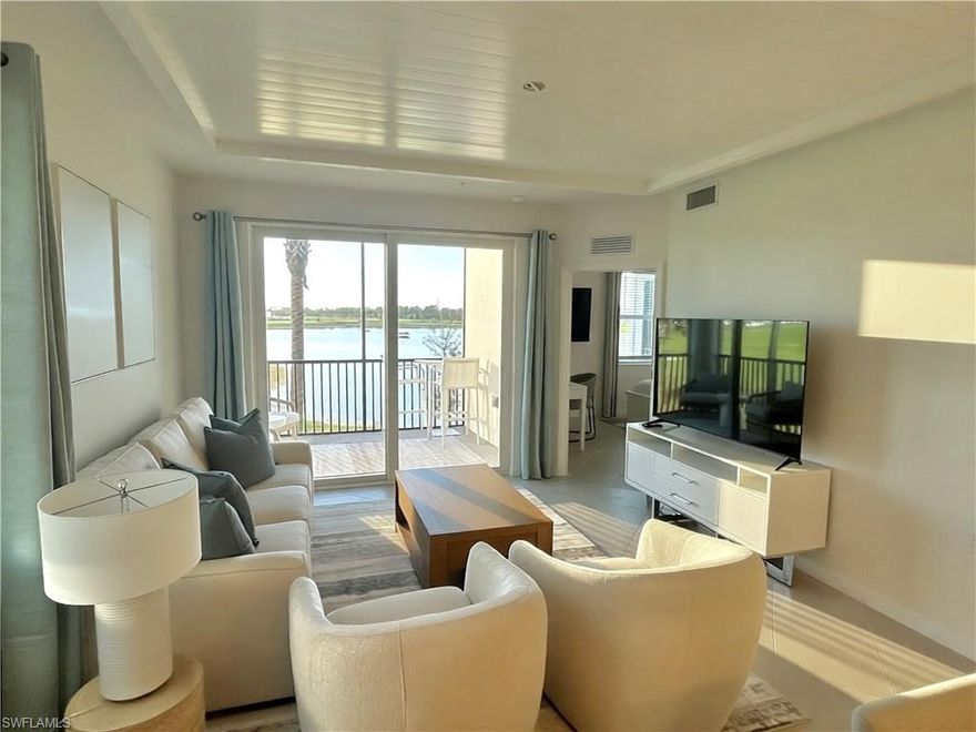 Experience the pinnacle of Babcock Ranch living in this pristine 3BR/2BA Carolina model. Perfectly situated overlooking the 10th hole, this home boasts a coveted northeast exposure that pairs stunning lake views with breathtaking morning sunrises.
The interior features a bright, coastal-modern aesthetic anchored by a gourmet kitchen with quartz countertops, crisp white cabinetry, and stainless steel appliances. The open-concept living area is elevated by a sophisticated tray ceiling with shiplap detailing and large-format tile flooring throughout.
Step through the sliding glass doors to your private, screened-in lanai—the perfect spot to watch the golfers or enjoy the serene water views. As part of the exclusive Webb’s Reserve, this home includes bundled golf on the Nicklaus Design course, plus access to the Toptracer Aqua Range, resort-style pool, fitness center, pickleball, and tennis.
Live sustainably in America’s first solar-powered town with world-class amenities right outside your door. Move-in ready and waiting for you! Golf can be transferred for a fee, rates will vary throughout the year.